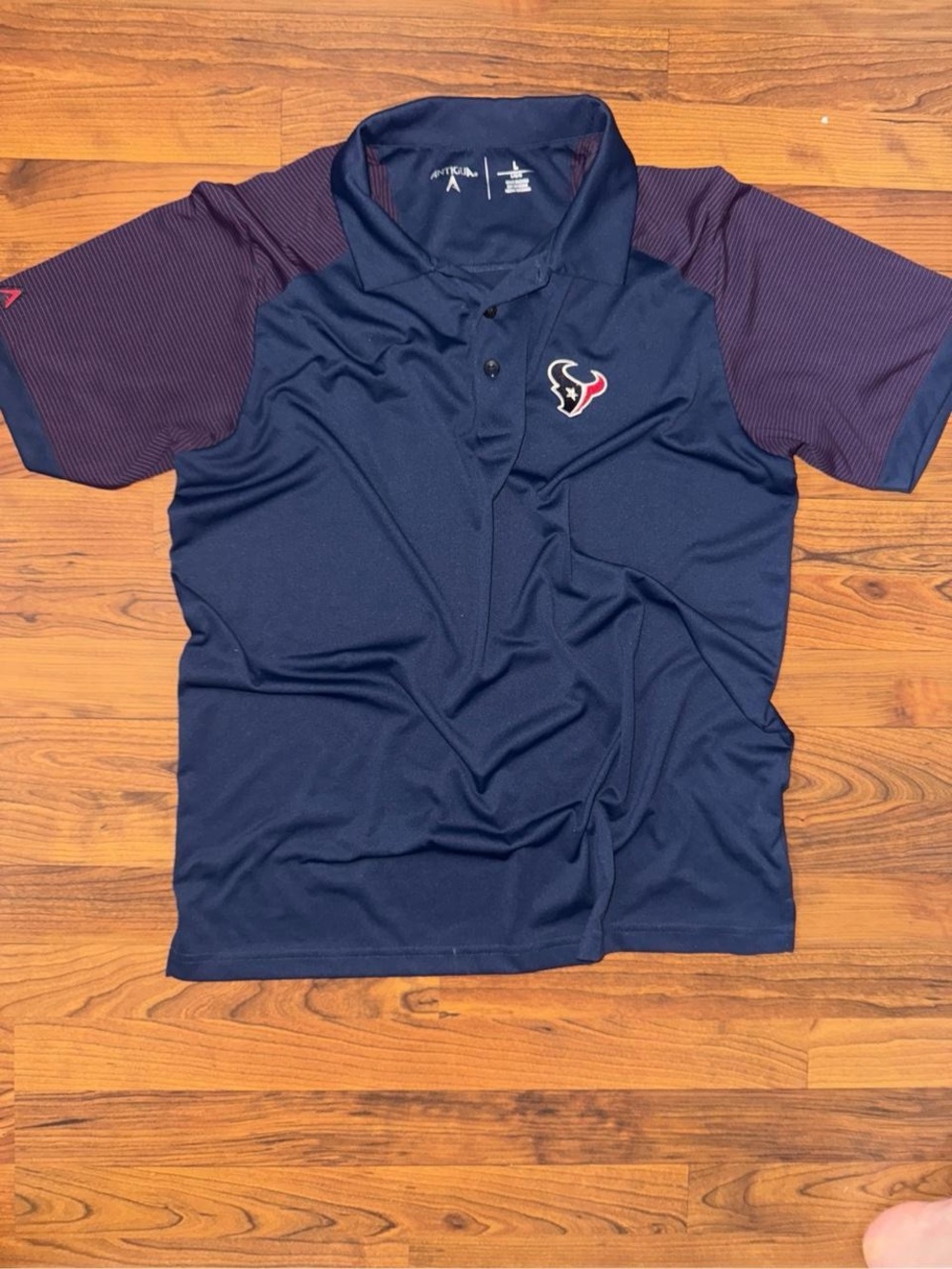 Large Navy & Purple Houston Texans Short-Sleeve Polo